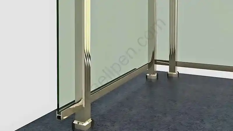 Kocaeli'de bir sitede camlı ve profilli alüminyum küpeşte korkuluk sistemi.