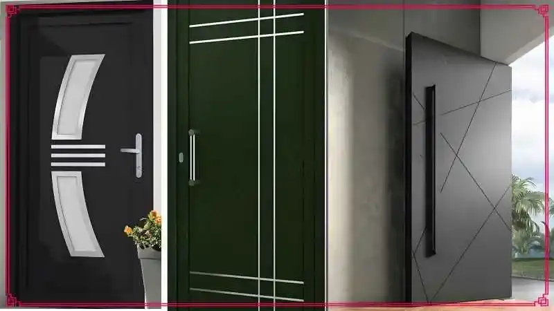 Kocaeli'de modern bir apartman dairesi için Kocaeli PEN tarafından montajı yapılmış, antrasit renkli, aynalı ve çelik rozetli lüks çelik kapı