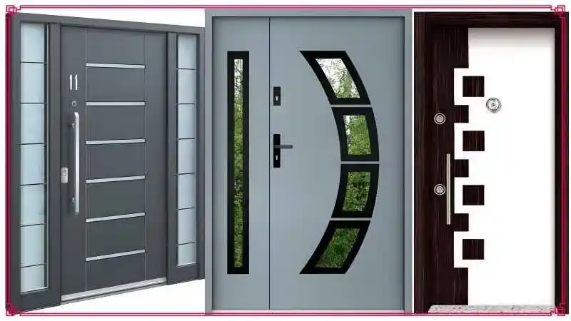 Kocaeli'de modern bir apartman dairesi için Kocaeli PEN tarafından montajı yapılmış, antrasit renkli, aynalı ve çelik rozetli lüks çelik kapı