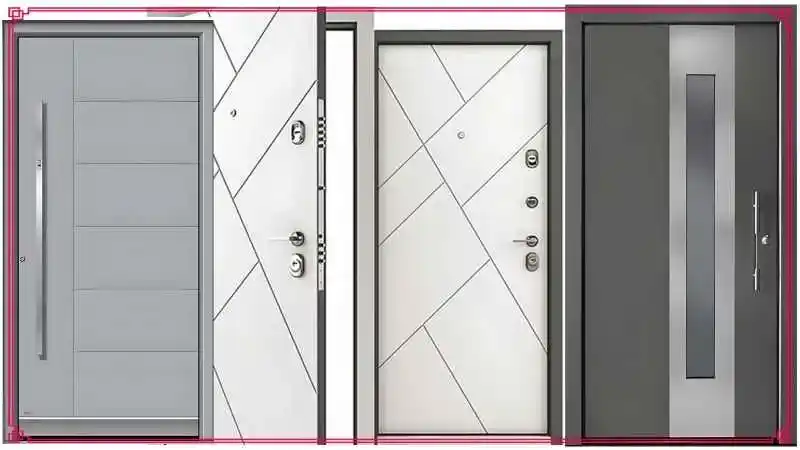 Kocaeli'de modern bir apartman dairesi için Kocaeli PEN tarafından montajı yapılmış, antrasit renkli, aynalı ve çelik rozetli lüks çelik kapı