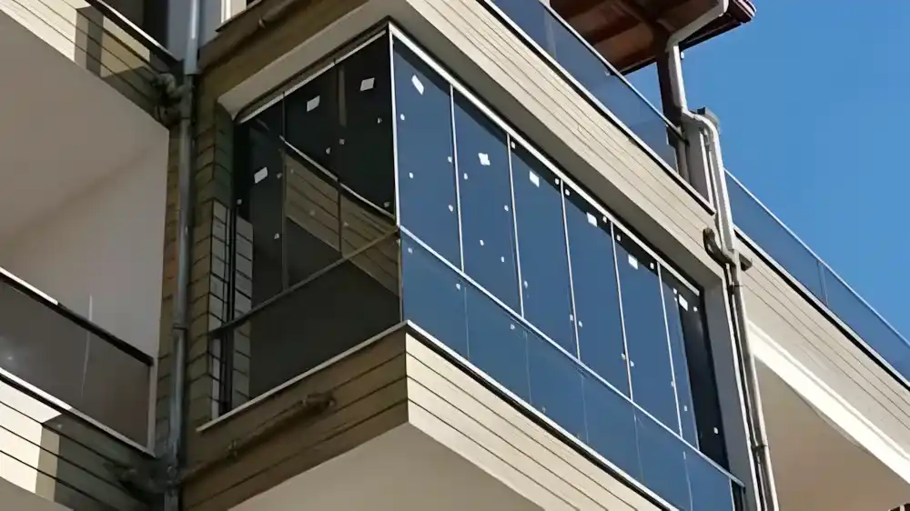 Bekirpaşa Cam Balkon. bir apartman dairesi için Kocaeli PEN tarafından montajı yapılmış, 8mm temperli camlı, modern ve fonksiyonel katlanır cam balkon.