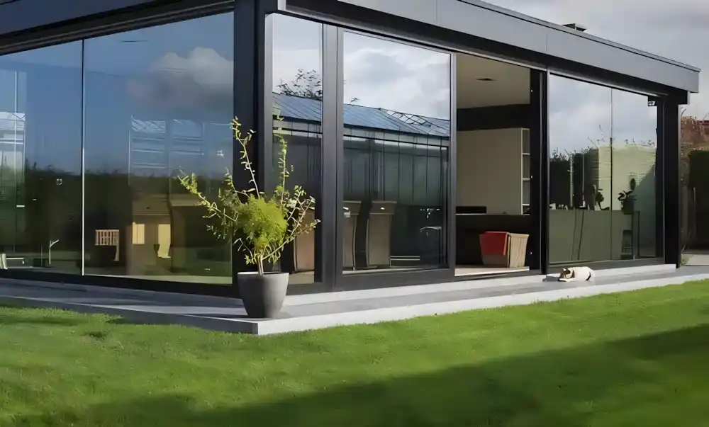 Kocaeli uzaktan kumandalı, LED aydınlatmalı, açılır-kapanır tavanlı modern pergola tente sistemi.