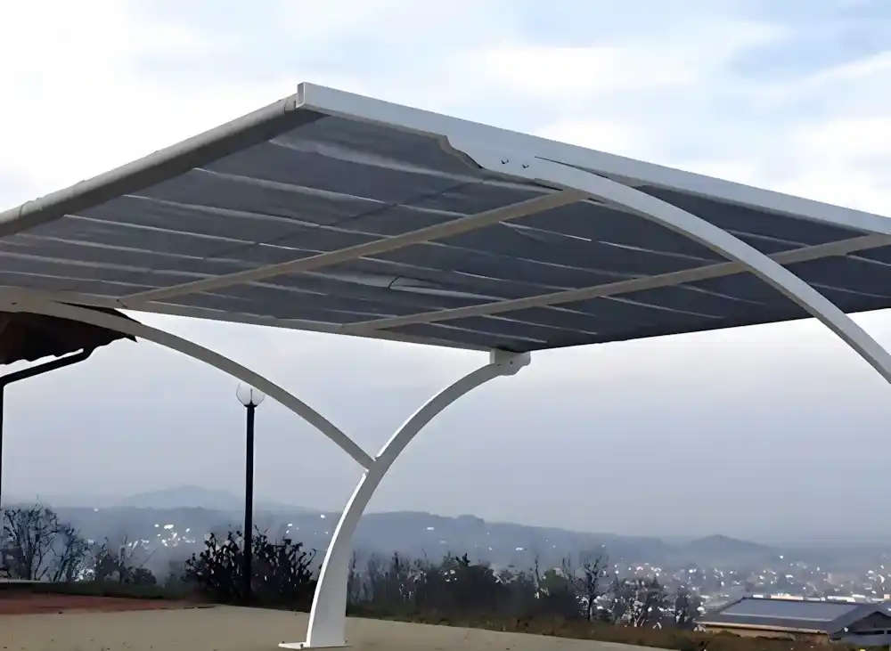 Kocaeli uzaktan kumandalı, LED aydınlatmalı, açılır-kapanır tavanlı modern pergola tente sistemi.