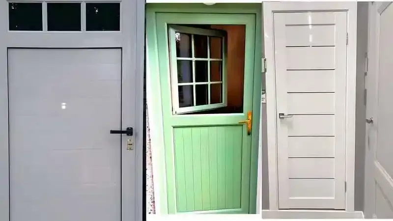 Kocaeli PVC Kapı. Montajı yapılmış, camlı PVC dış kapı modeli.