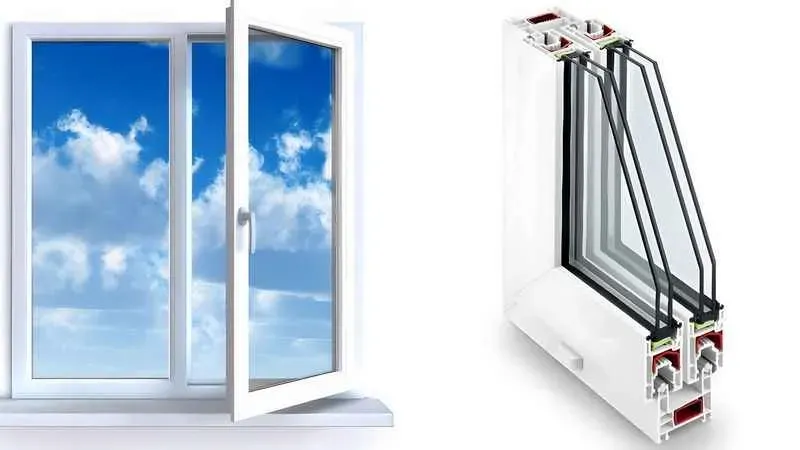 Kocaeli'de Kocaeli PEN tarafından monte edilmiş antrasit renkli modern PVC pencere sistemi.