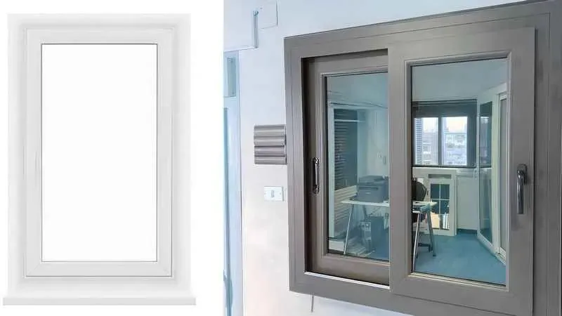 Kocaeli'de Kocaeli PEN tarafından monte edilmiş antrasit renkli modern PVC pencere sistemi.