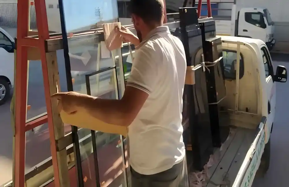 Kocaeli İzmit Merkez Cam Balkon. Kocaeli PEN tarafından montajı yapılmış, şeffaf temperli camlı, antrasit profilli, modern katlanır cam balkon.