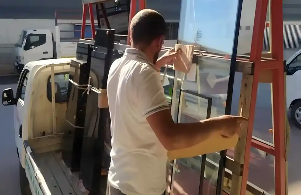 Kocaeli İzmit Merkez Cam Balkon. Kocaeli PEN tarafından montajı yapılmış, şeffaf temperli camlı, antrasit profilli, modern katlanır cam balkon.