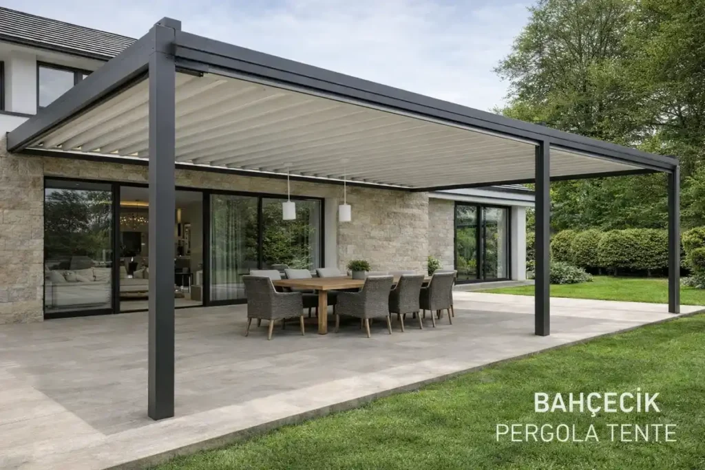 Bahçecik Pergola Tente Montajı